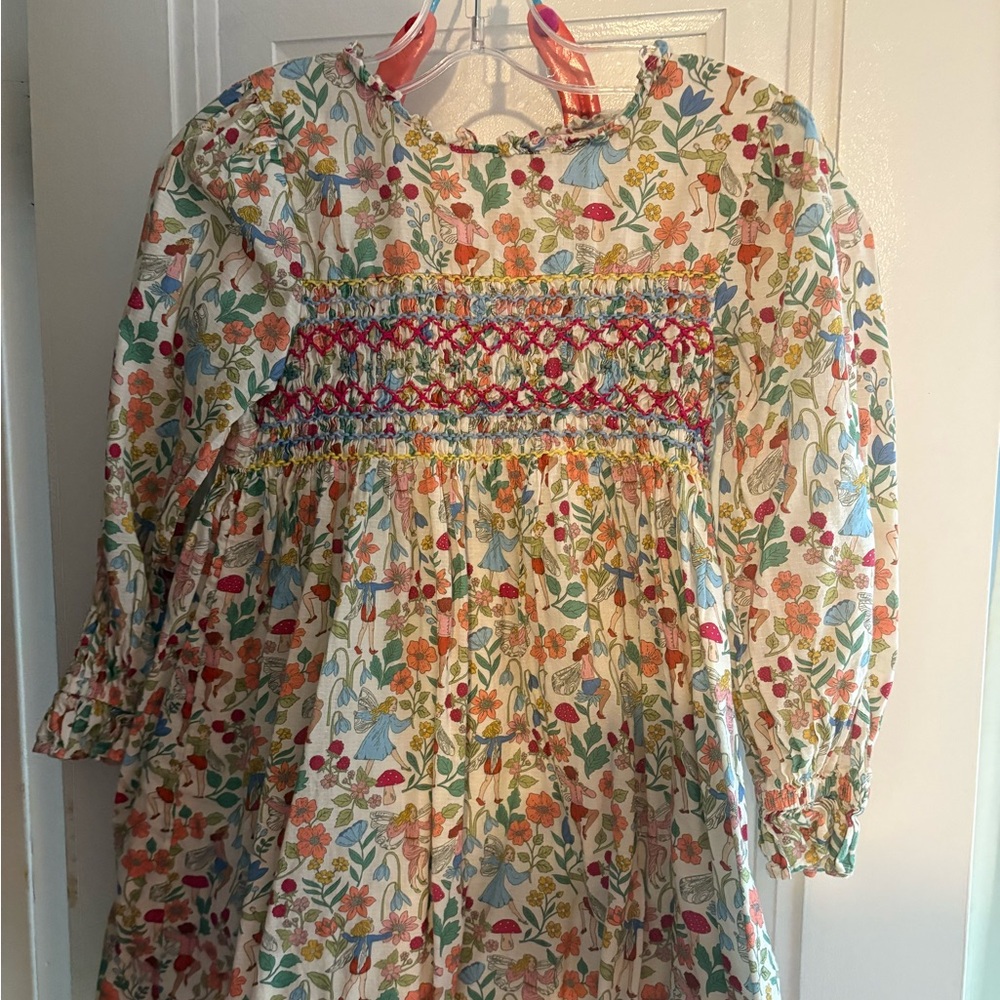 Mini-Boden Floral Smocked Dress